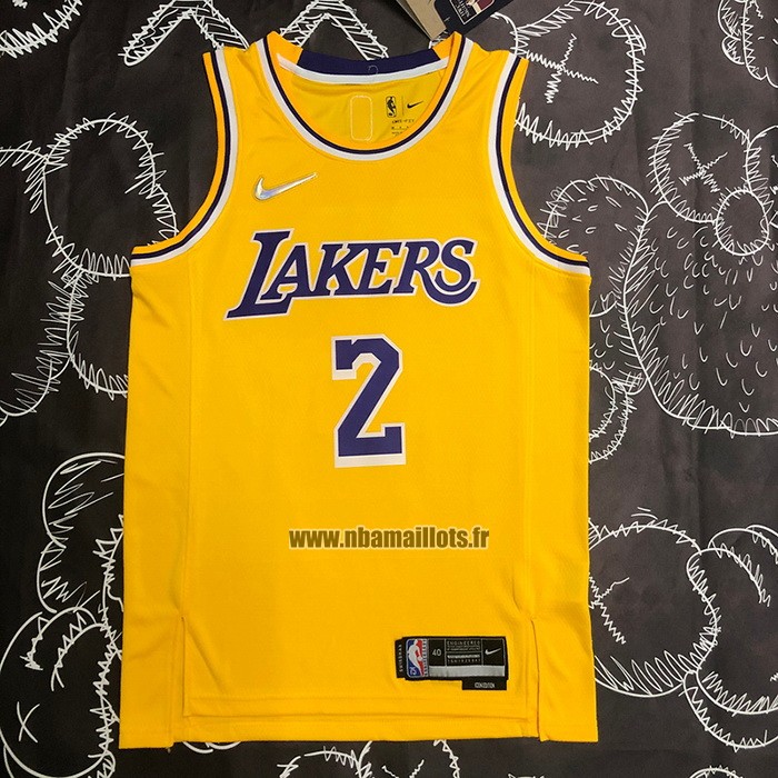Maillot Los Angeles Lakers Kyrie Irving NO 2 75th Anniversary 2021-22 Jaune